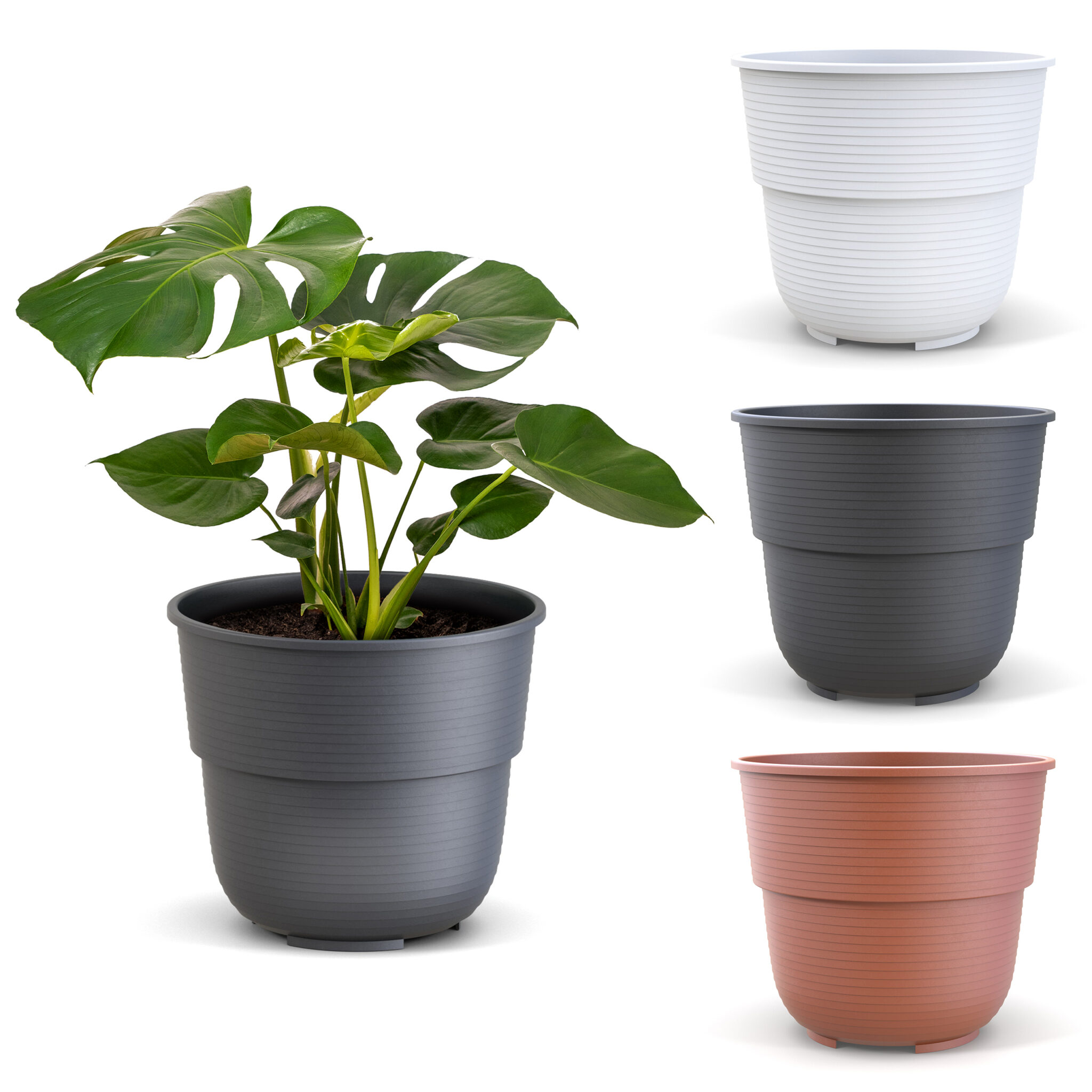 Blumentopf Milano Anthrazit